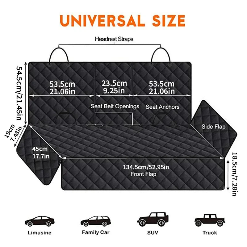 Ultimate Dog Car Seat Cover - 100% Waterproof & Anti-Dirty Pet Mat for All Breeds